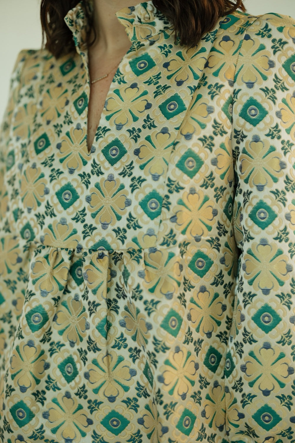 Claire Tile Jacquard Mini Dress