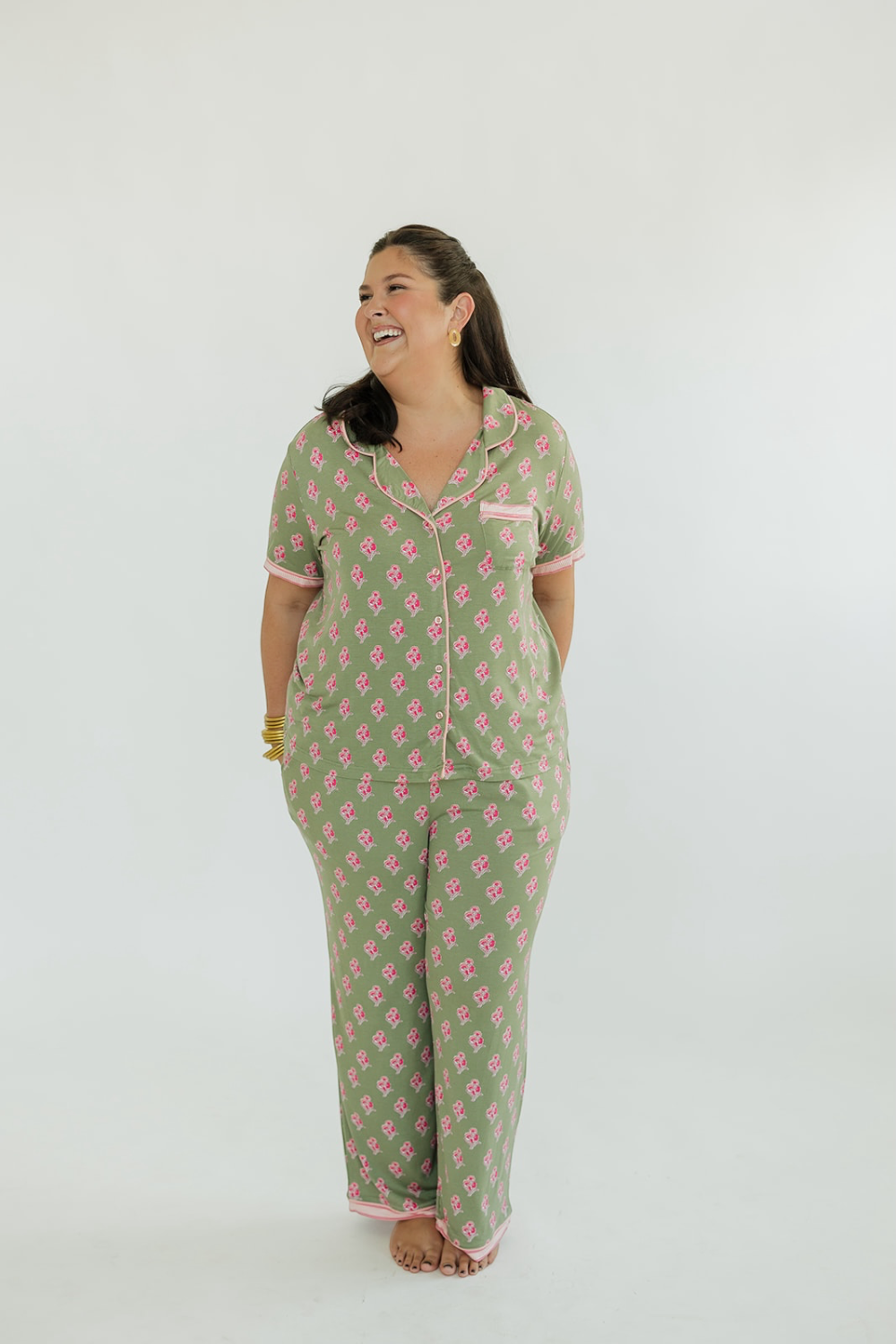 Charlotte Olive Petal Sketch PJ Set (XS-2XL)