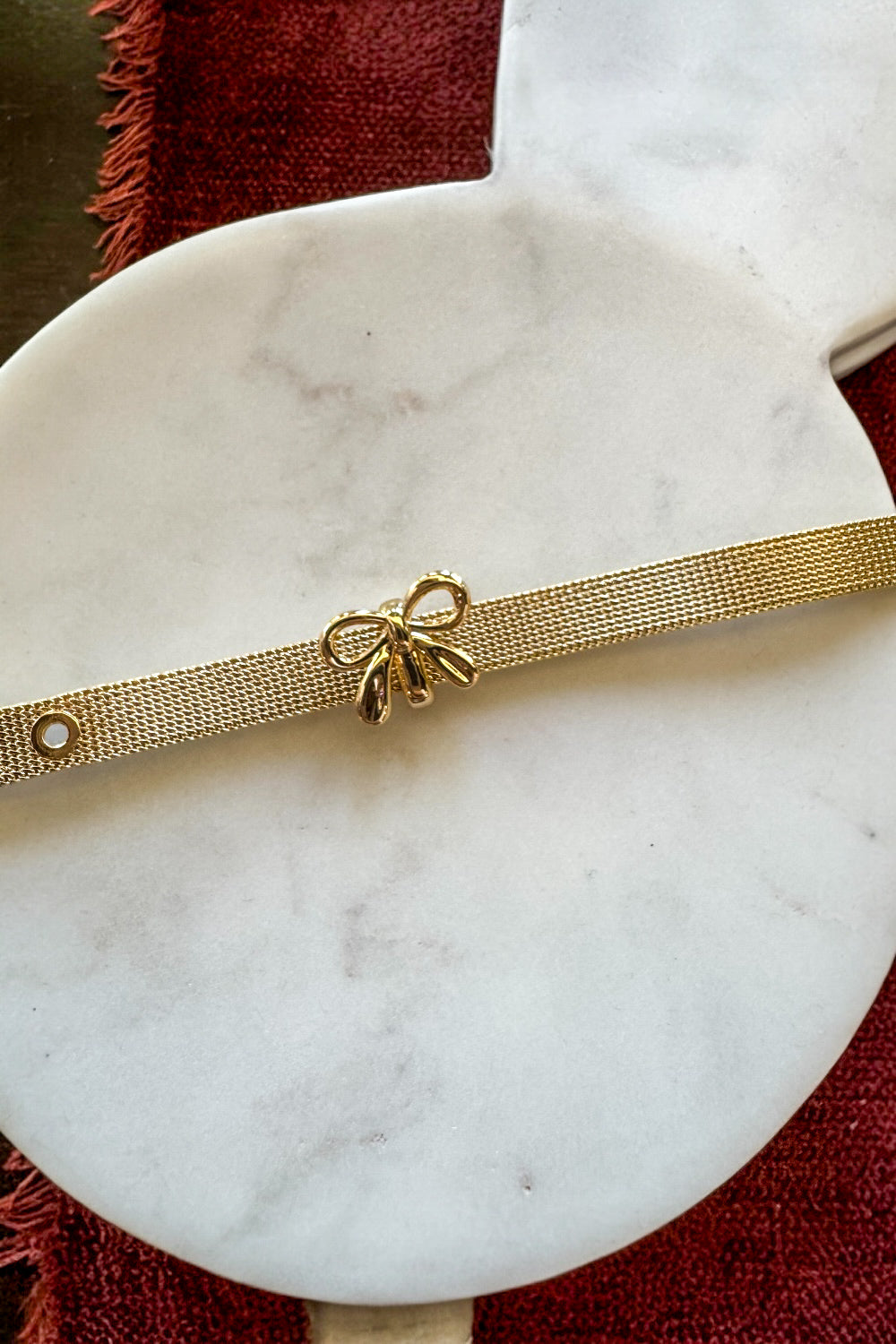 Charm Bar: Gold Bow Slide Charm