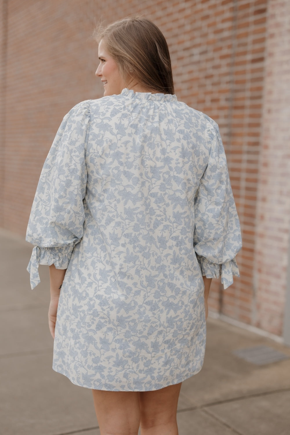 Faye Blue Floral Dress (S-2XL)