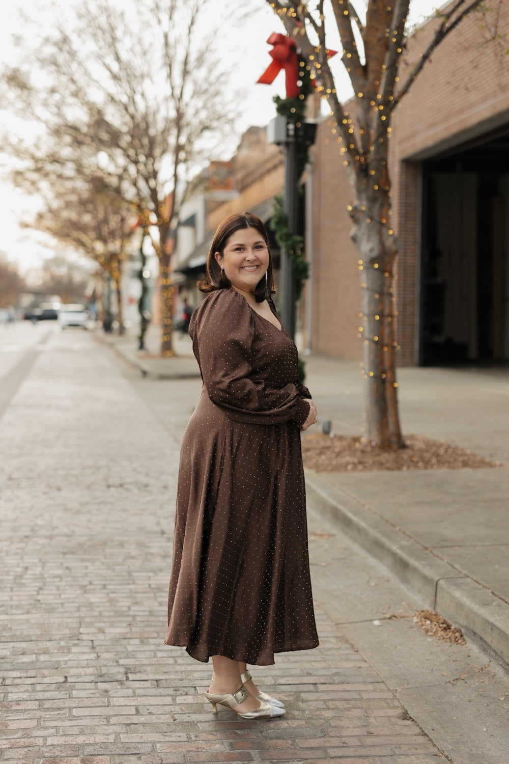 Elaine Brown Embellished Midi Dress (S-3XL)