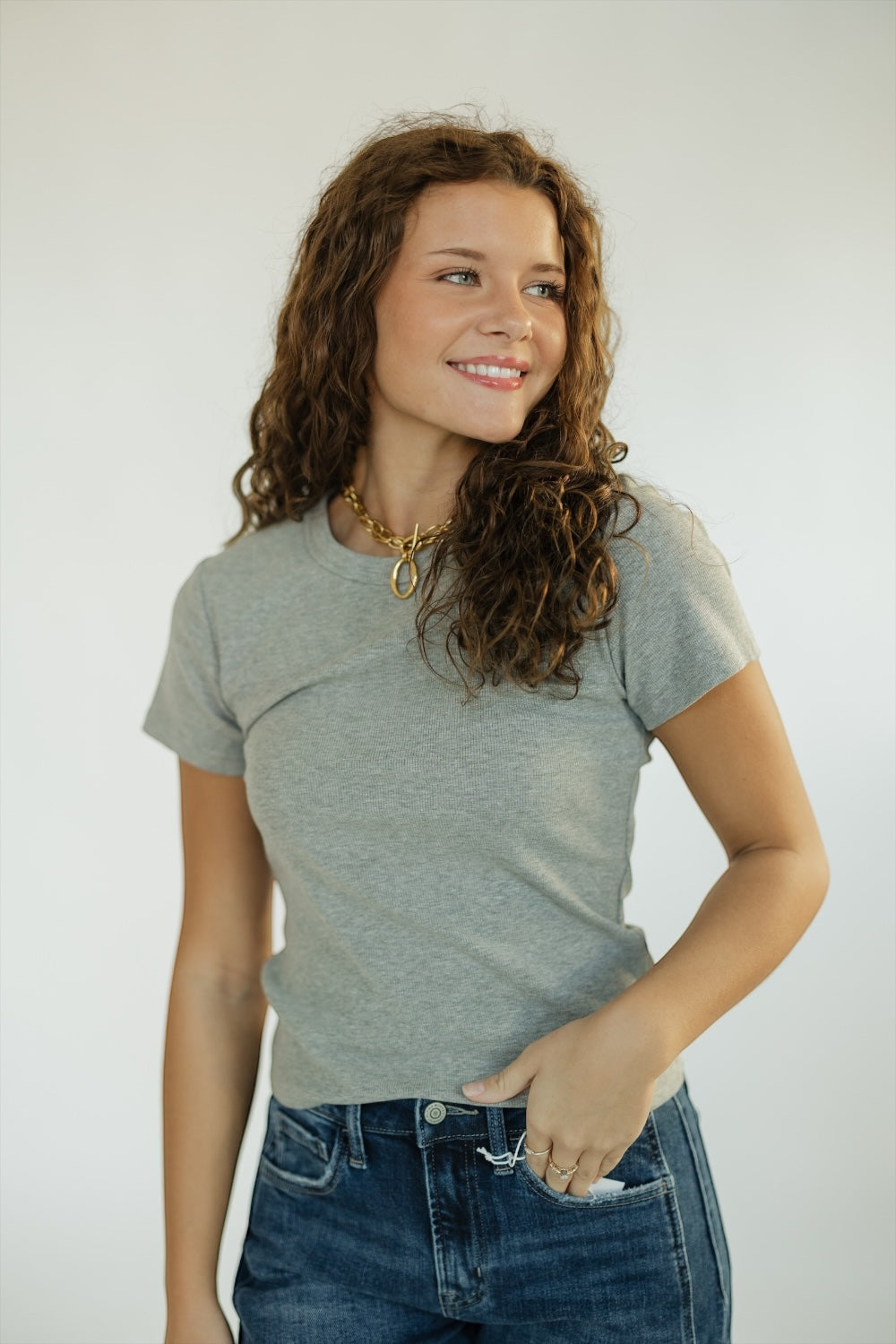 The Miller Top in Heather Grey