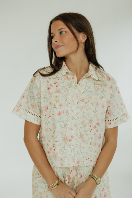 Danielle Button Down Floral Shirt