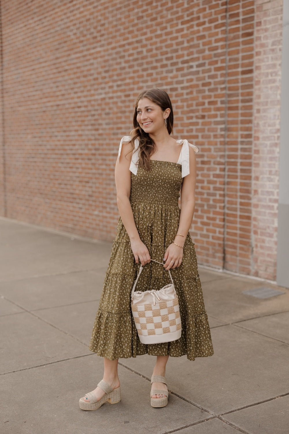 Tessa Tie Strap Tiered Floral Maxi Dress