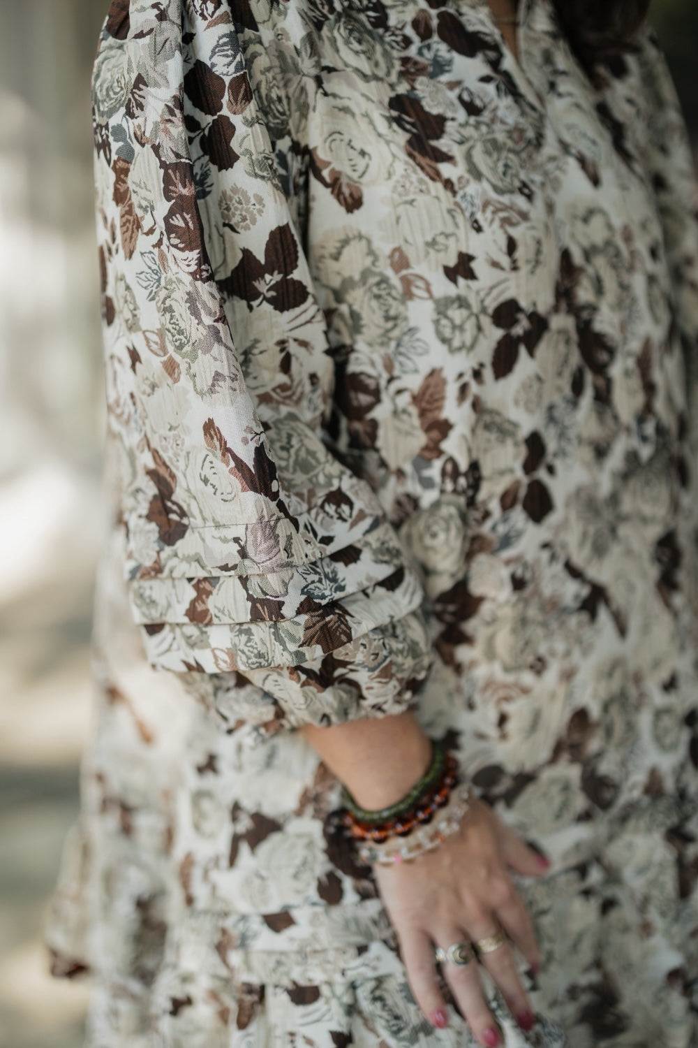 Dana Brown Multi Floral Dress (S-3XL)