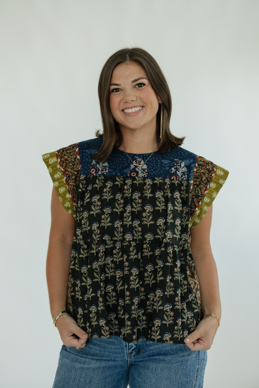 Indy Sleeveless Floral Print Top