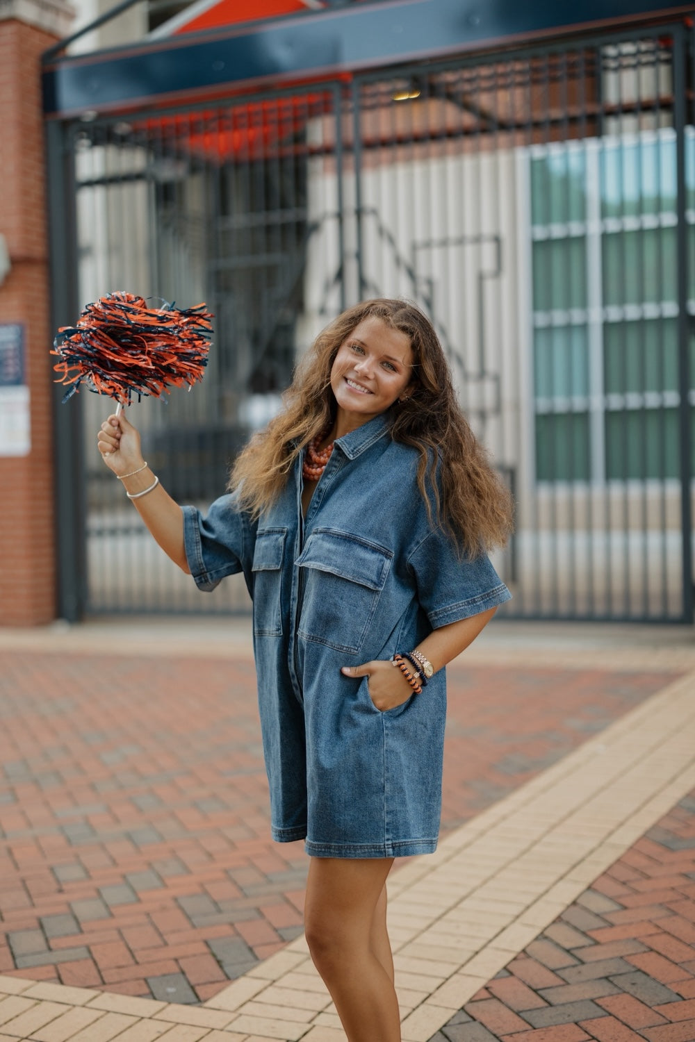 Medium Wash Oversize Romper