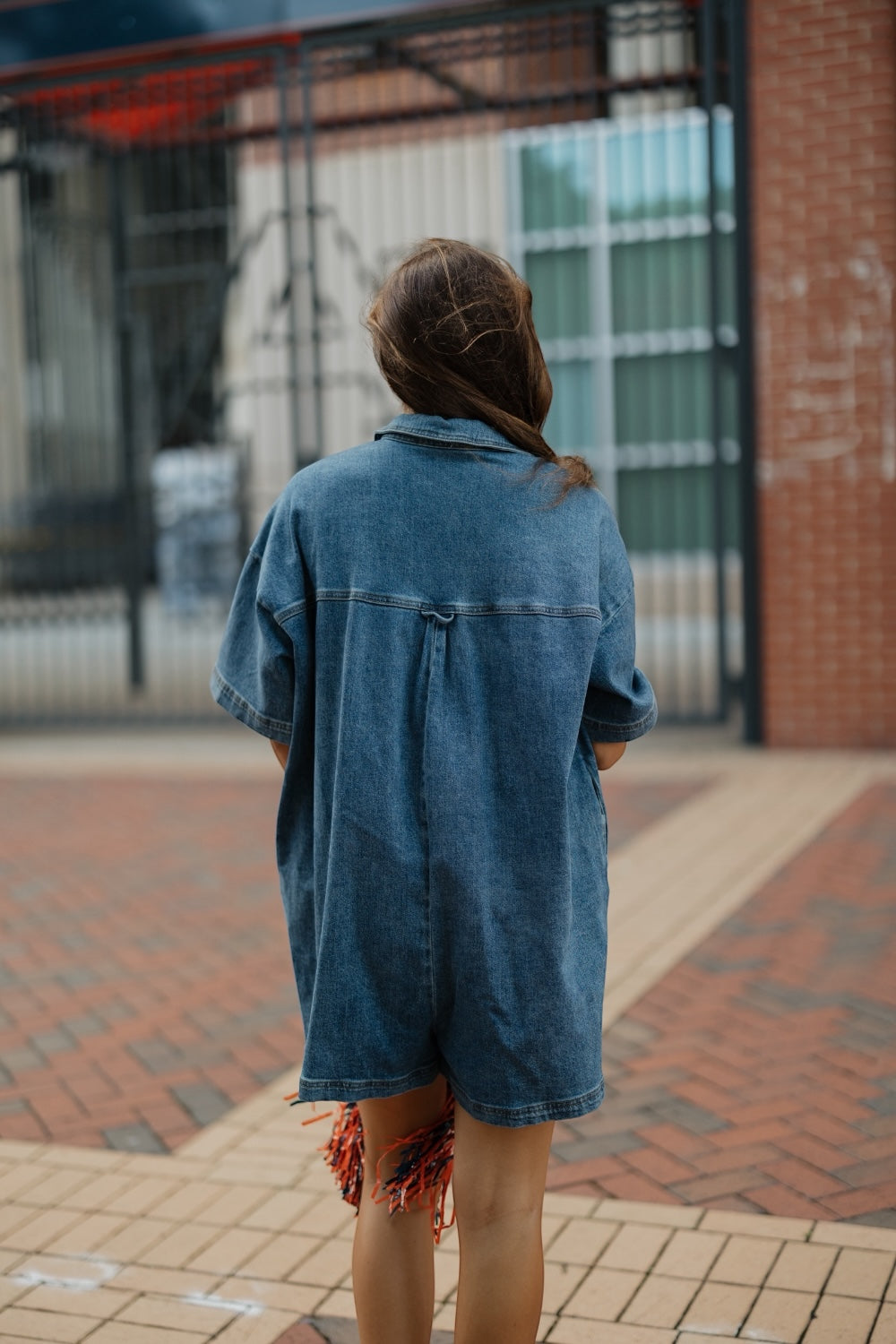 Medium Wash Oversize Romper