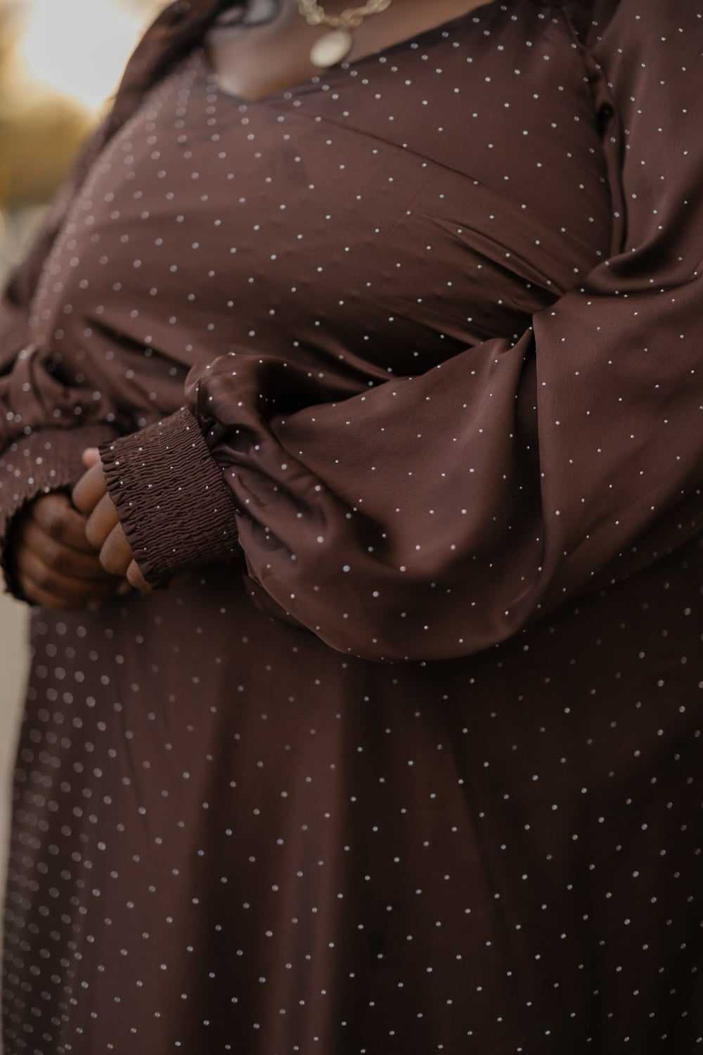 Elaine Brown Embellished Midi Dress (S-3XL)