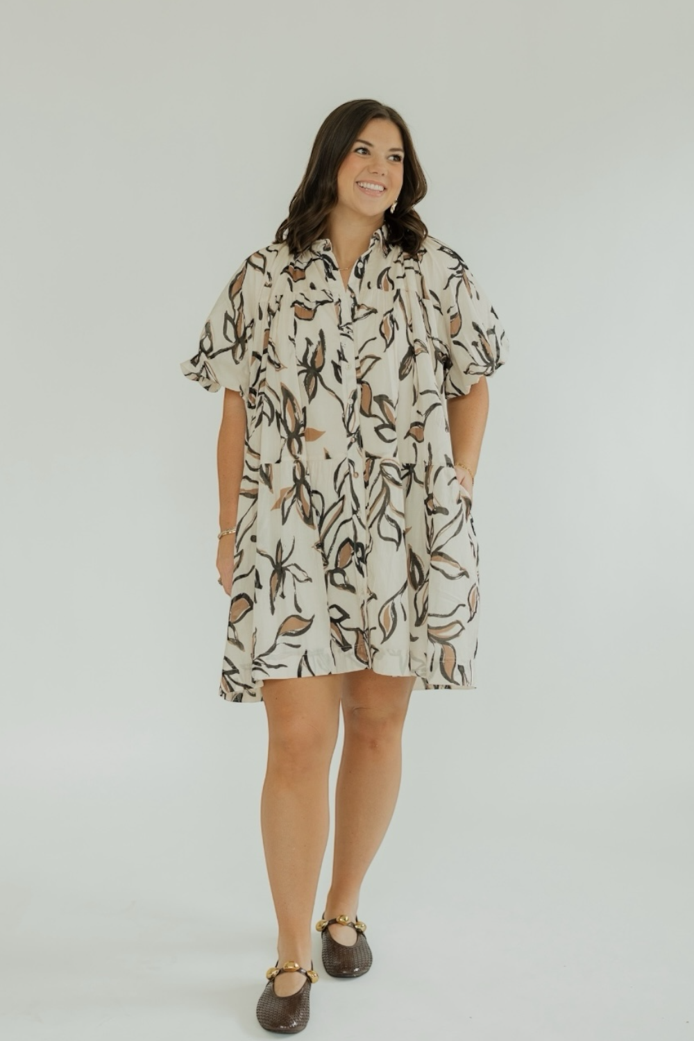 Sienna Floral Mini Shirt Dress