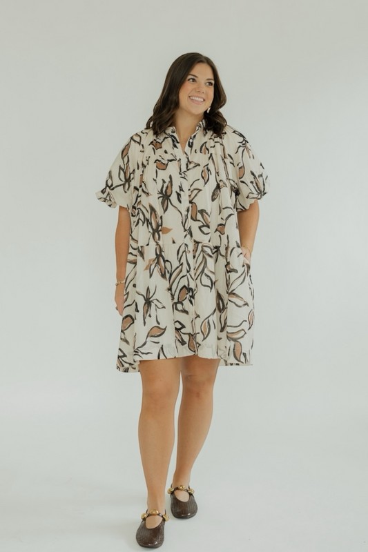 Sienna Floral Mini Shirt Dress