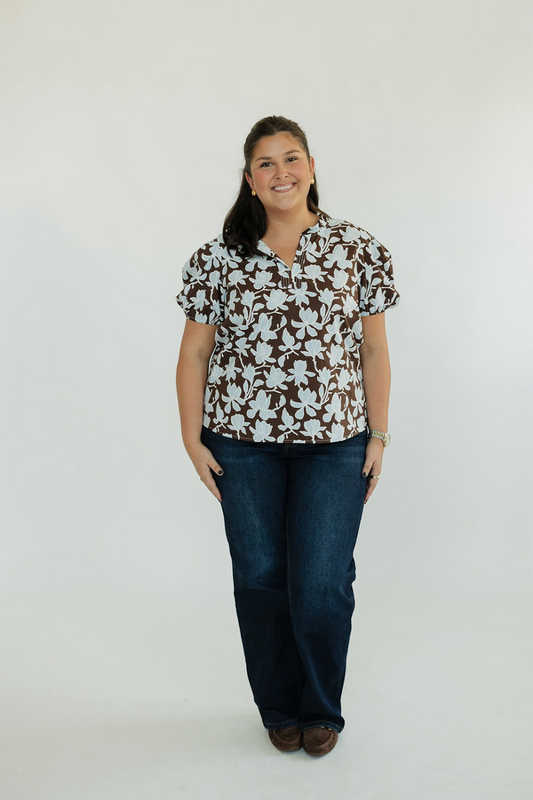 Lainey Growing Grace Blue Top (XS-2XL)
