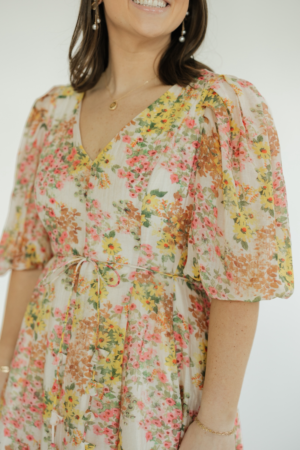 Alexis Multi Floral Belted Dress