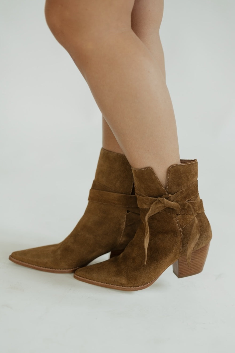 Colton Brown Suede Bow Boot by Matisse