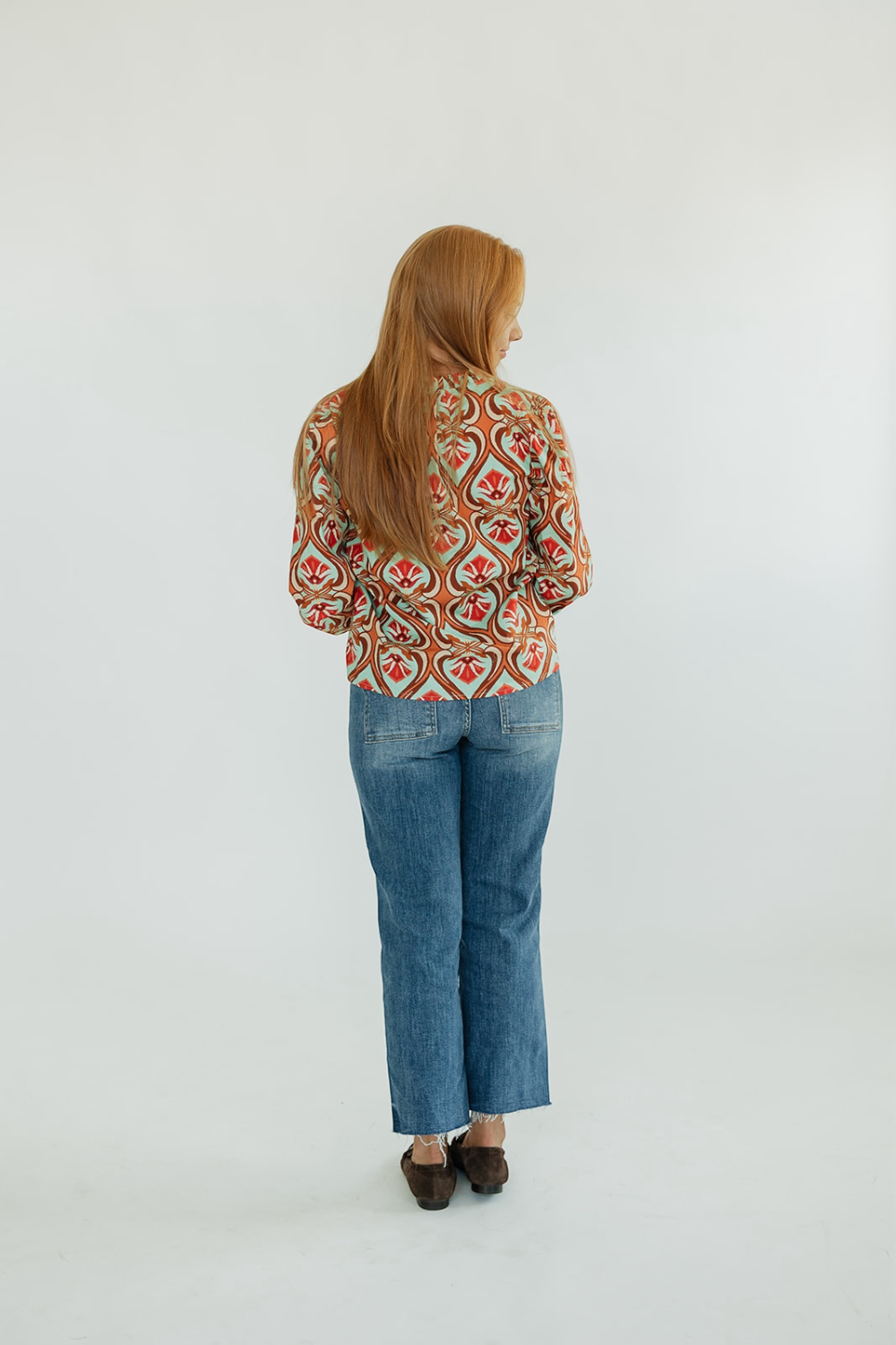 Ashley Geo Mint Blouse (XS-XL)