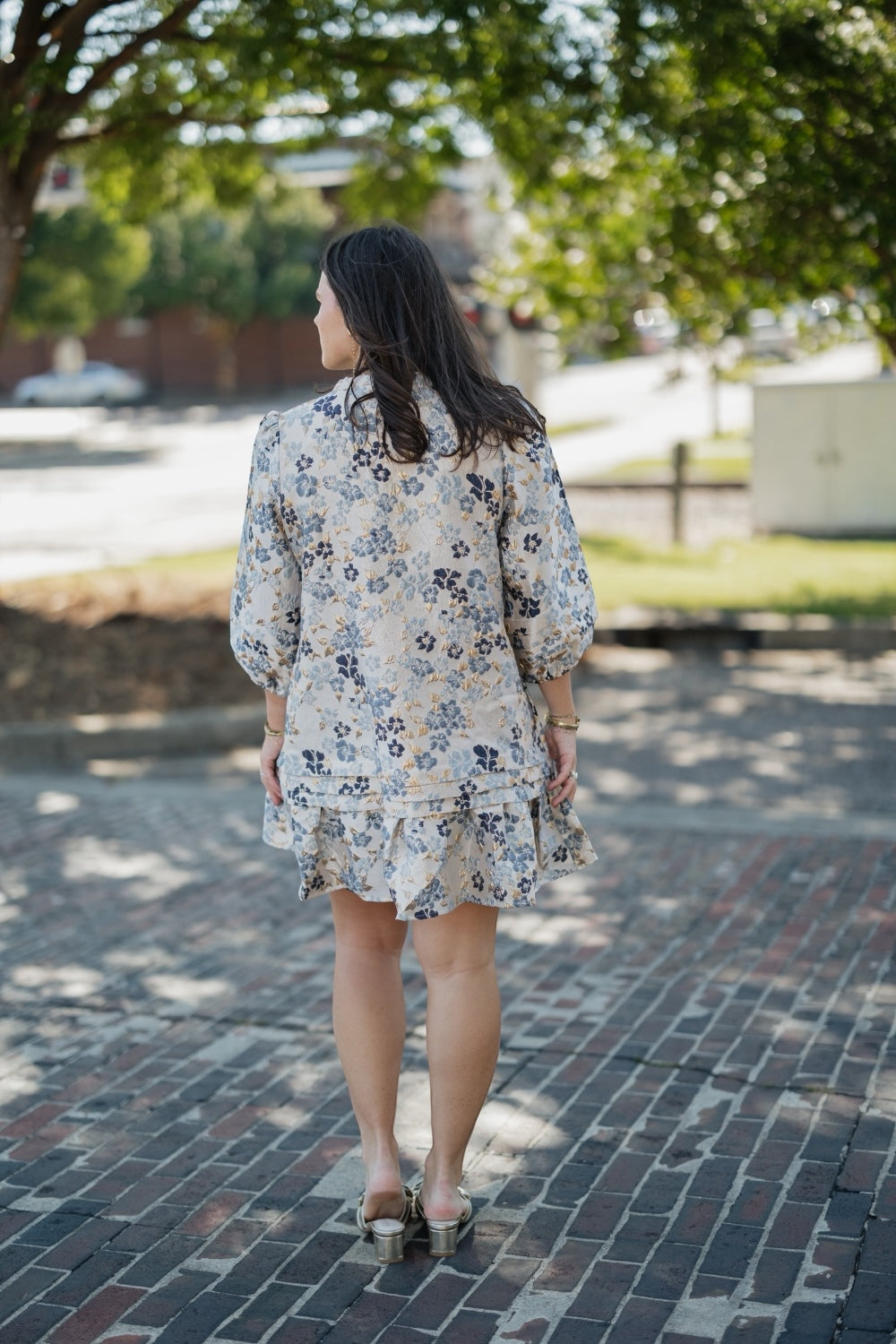 Megan Blue Multi Floral Dress (S-3XL)