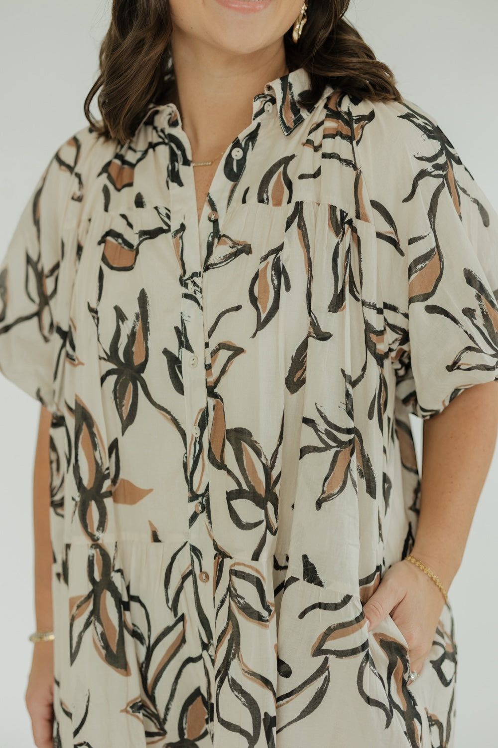 Sienna Floral Mini Shirt Dress