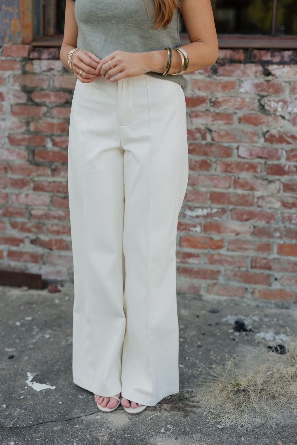 Lillian White Leather High Waist Pant (XS-XL)