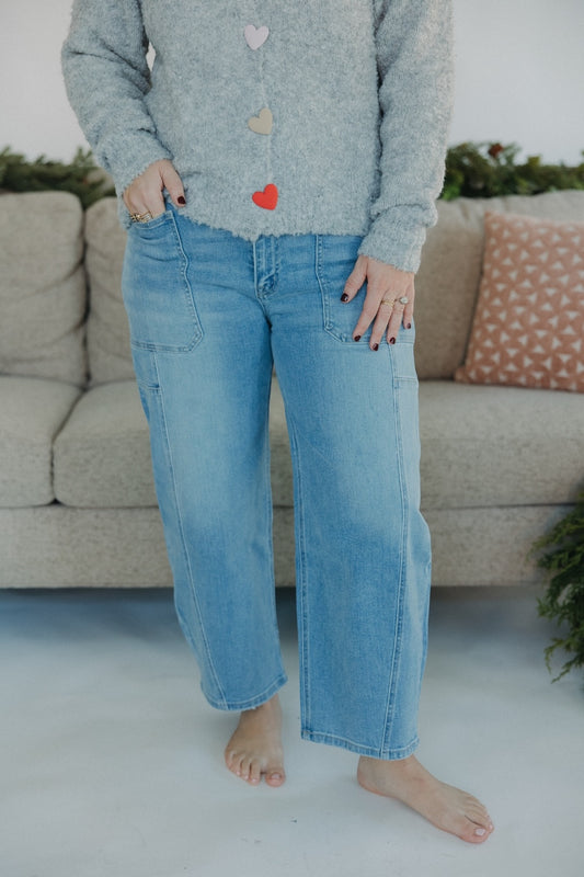 Accomplishments Super High Rise Barrel Jean by Vervet