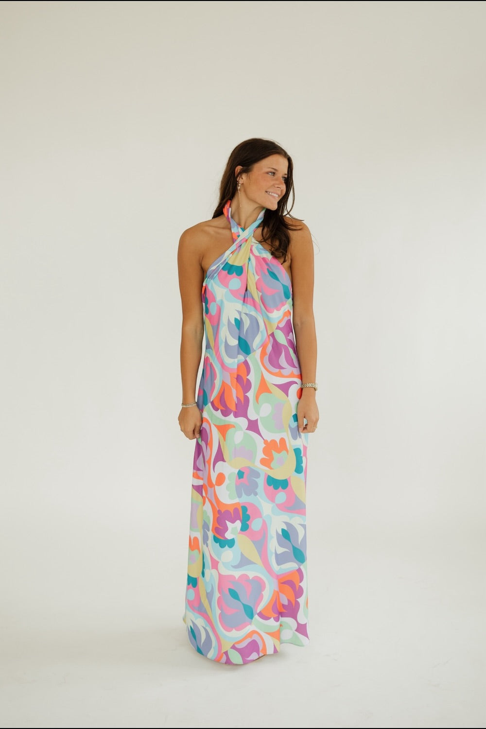 Gia Floral Print Midi Dress