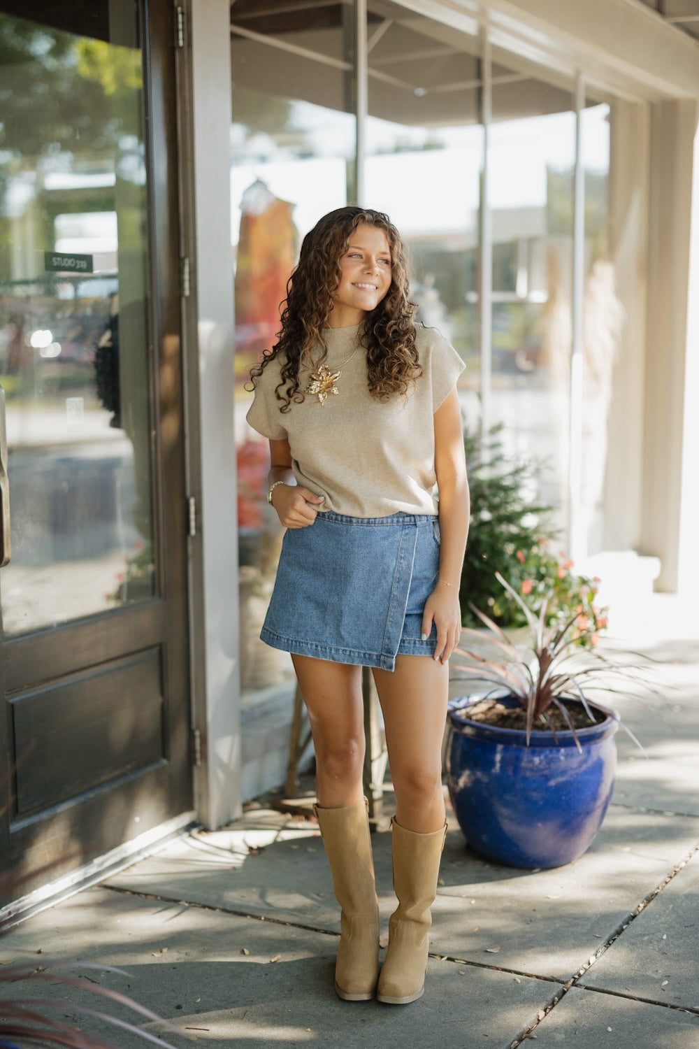 Adrienne Taupe Sweater Vest