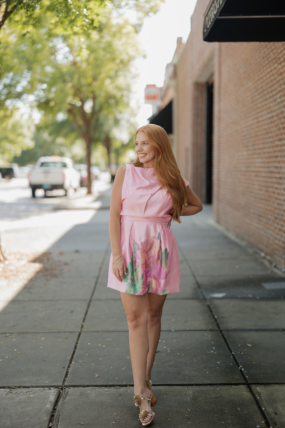 Kate Bold Flower Print Mini Dress