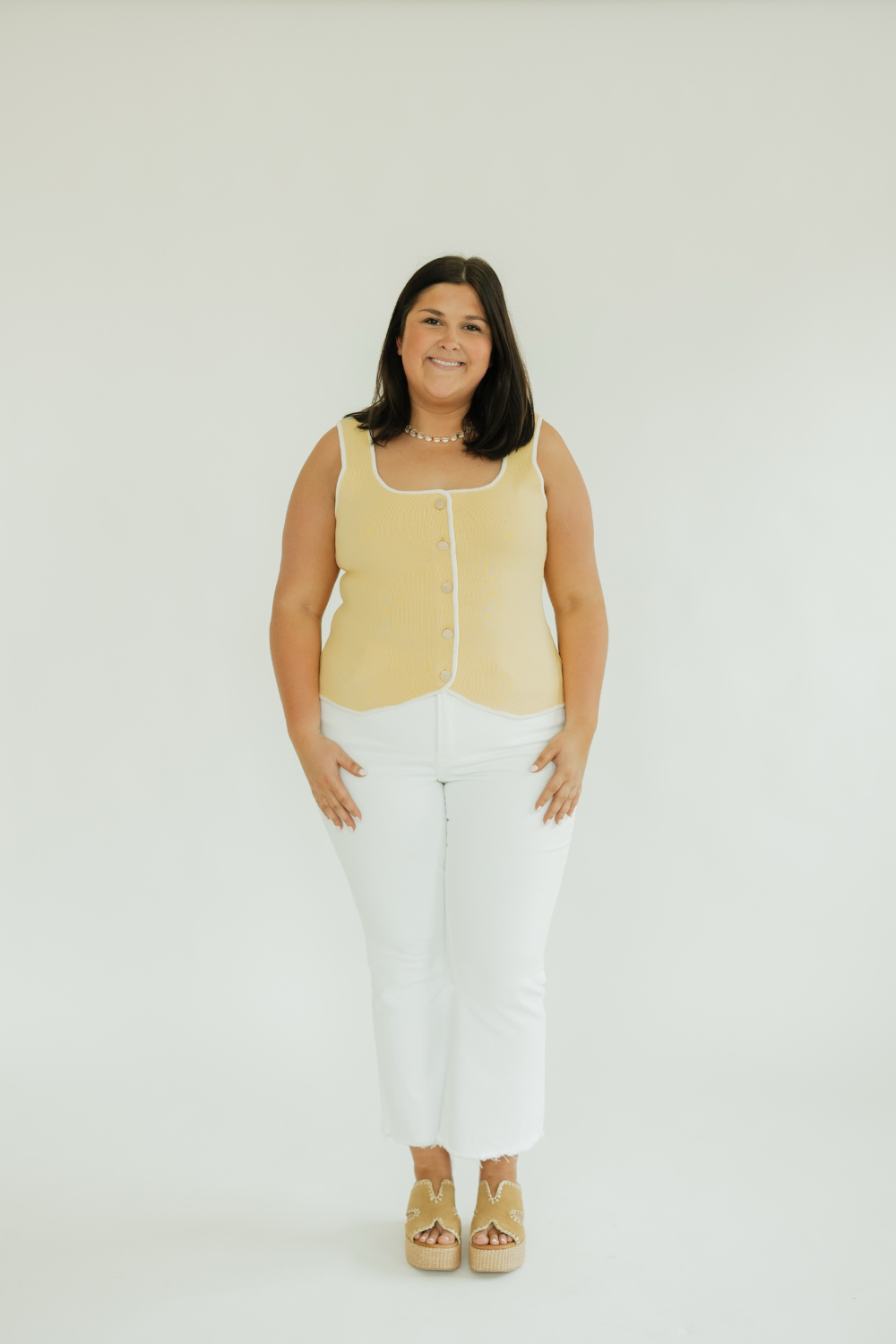 Fallon Butter Yellow Knit Vest (XS-XL)