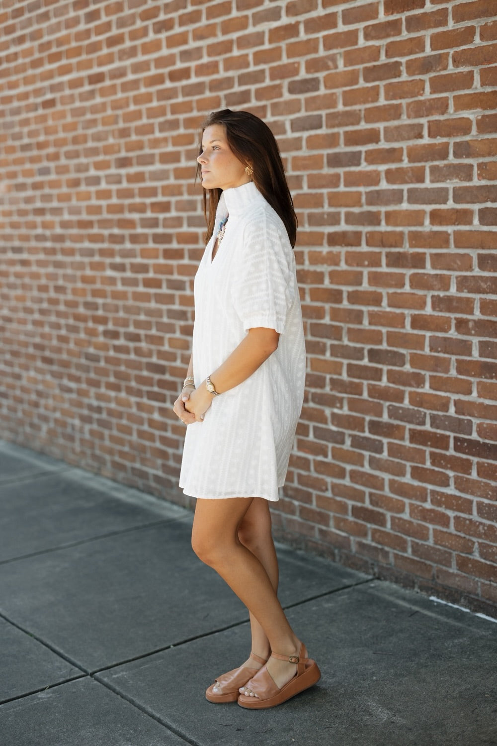 Charlotte Solaria Blanc Collar Drop Dress (S-3XL)