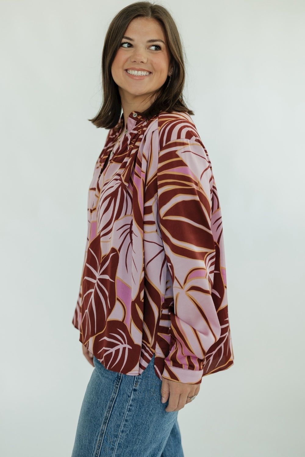 Ellen Lilac Pintuck Blouse