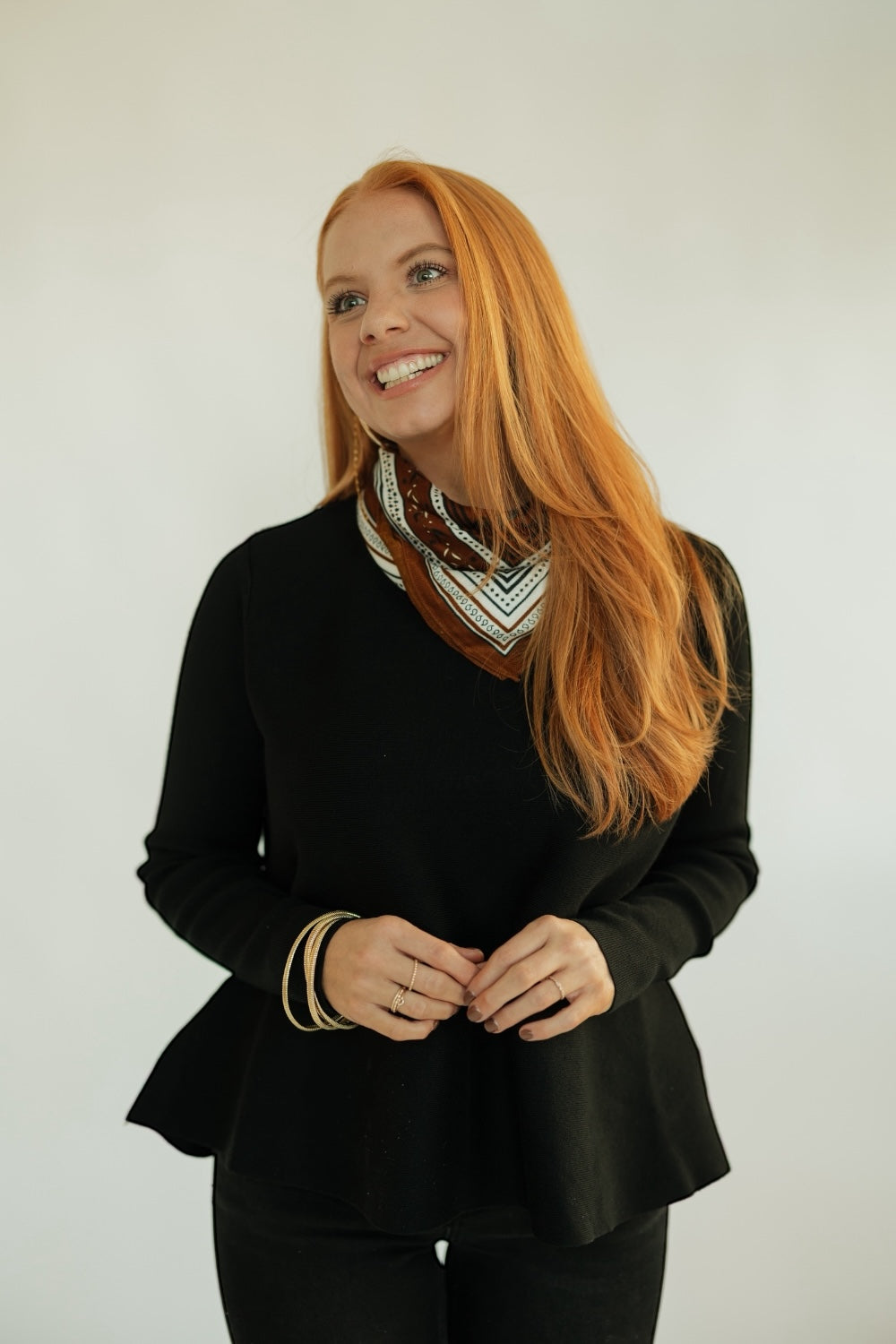 Black Flared Knit Sweater (S-XL)