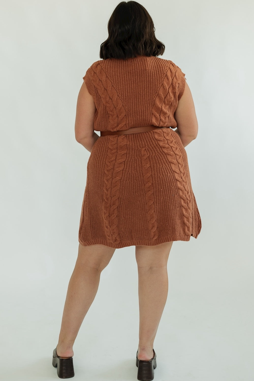 Rust Oversized Sweater Dress (S-3XL)