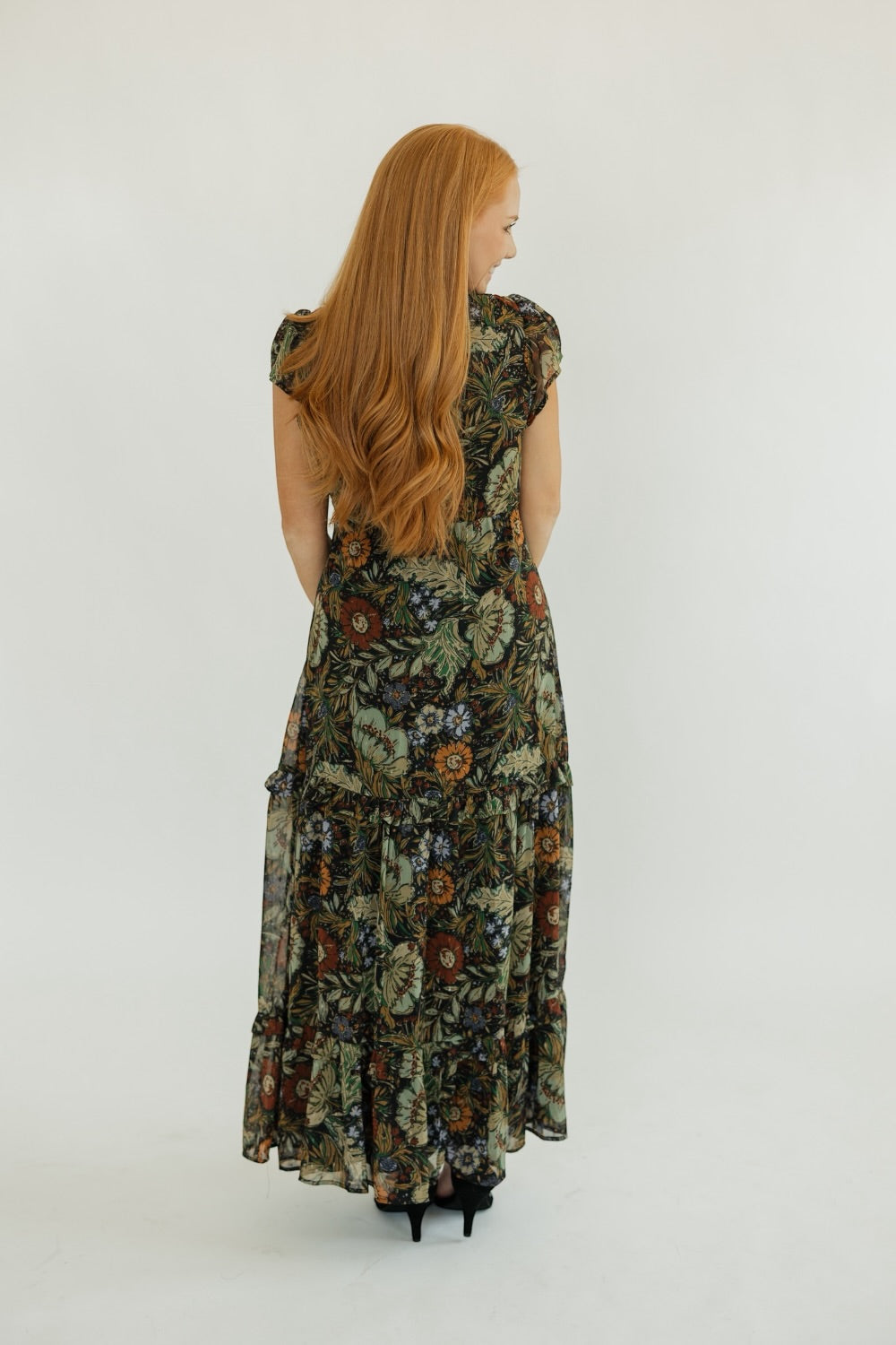 Maci Black Multi Floral Maxi Dress
