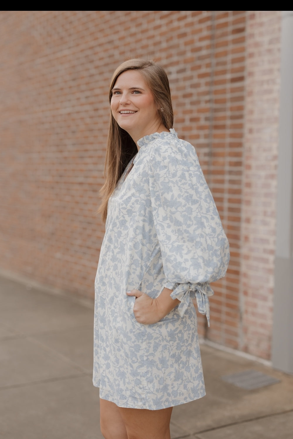 Faye Blue Floral Dress (S-2XL)