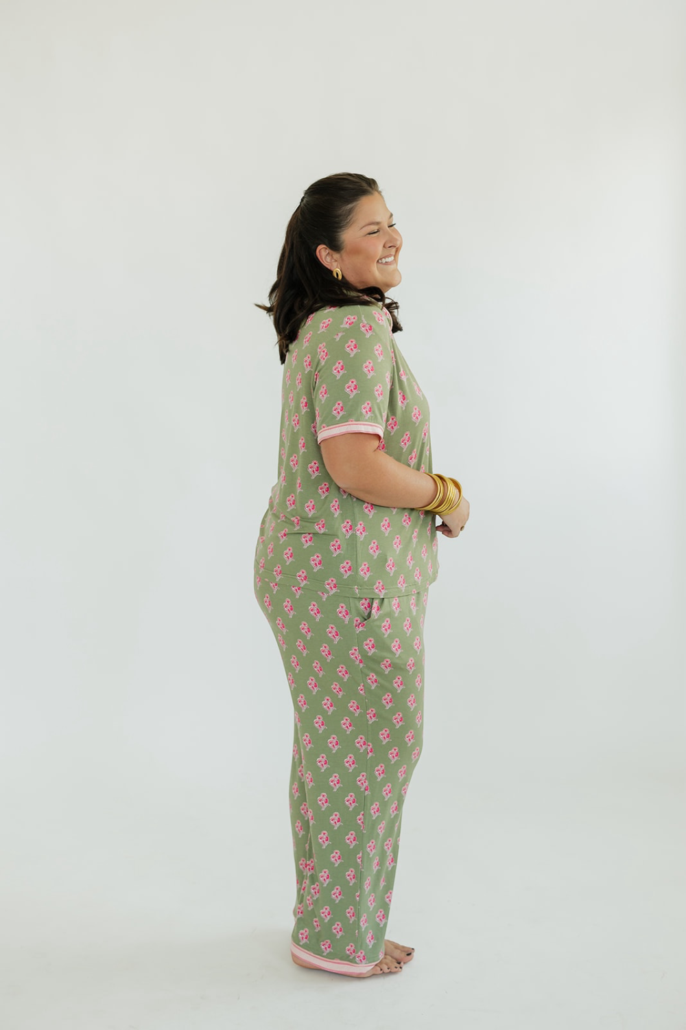 Charlotte Olive Petal Sketch PJ Set (XS-2XL)