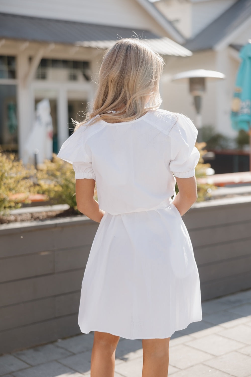 Paula Poplin White Dress (XS-XL)