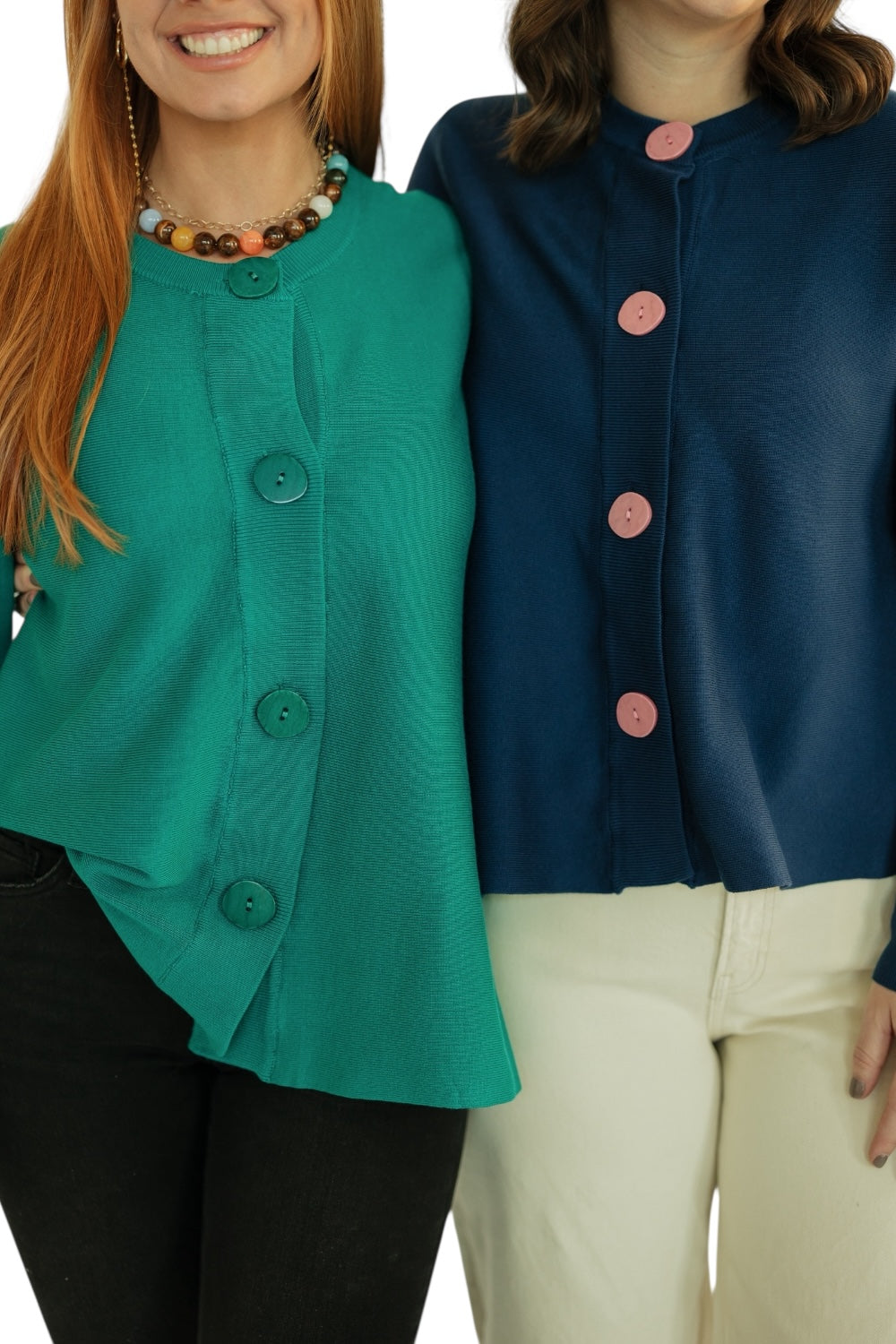 Navy Flared Knit Cardigan (S-XL)