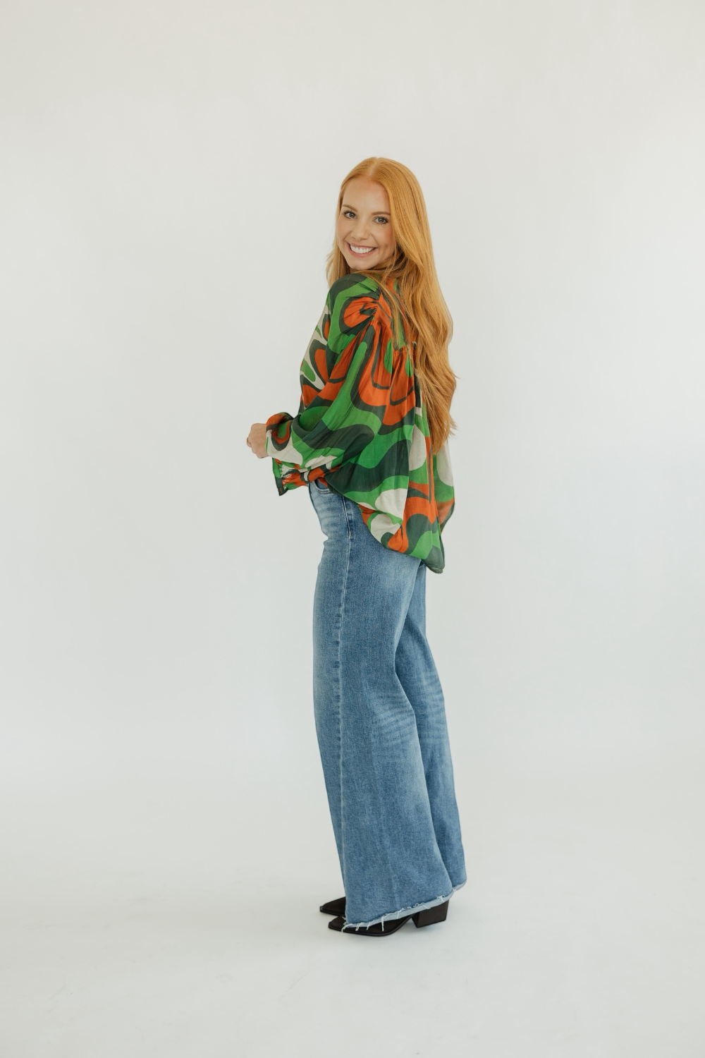 Verdant Flame Blouse