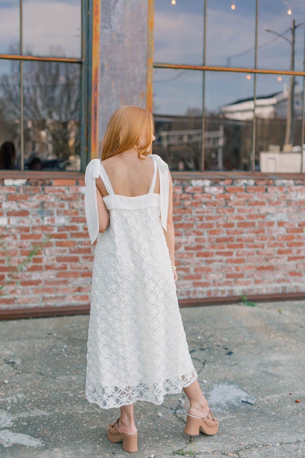 Sabine Ivory Bow Detail Mini Dress
