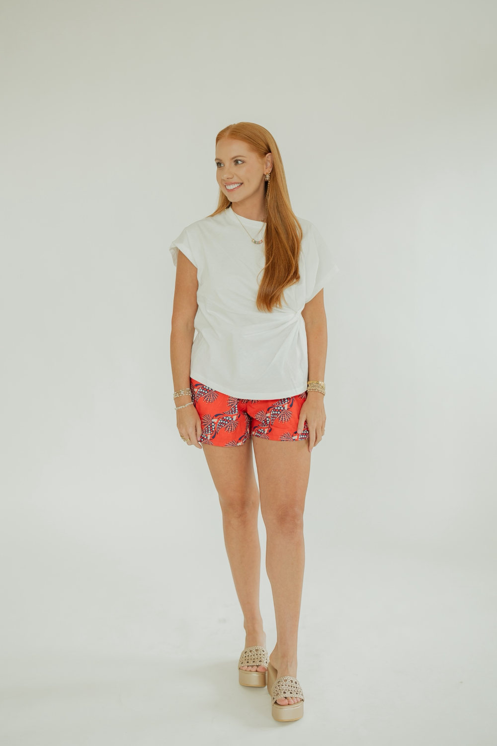 Isa Firecracker Red Drawstring Shorts (XS-XL)