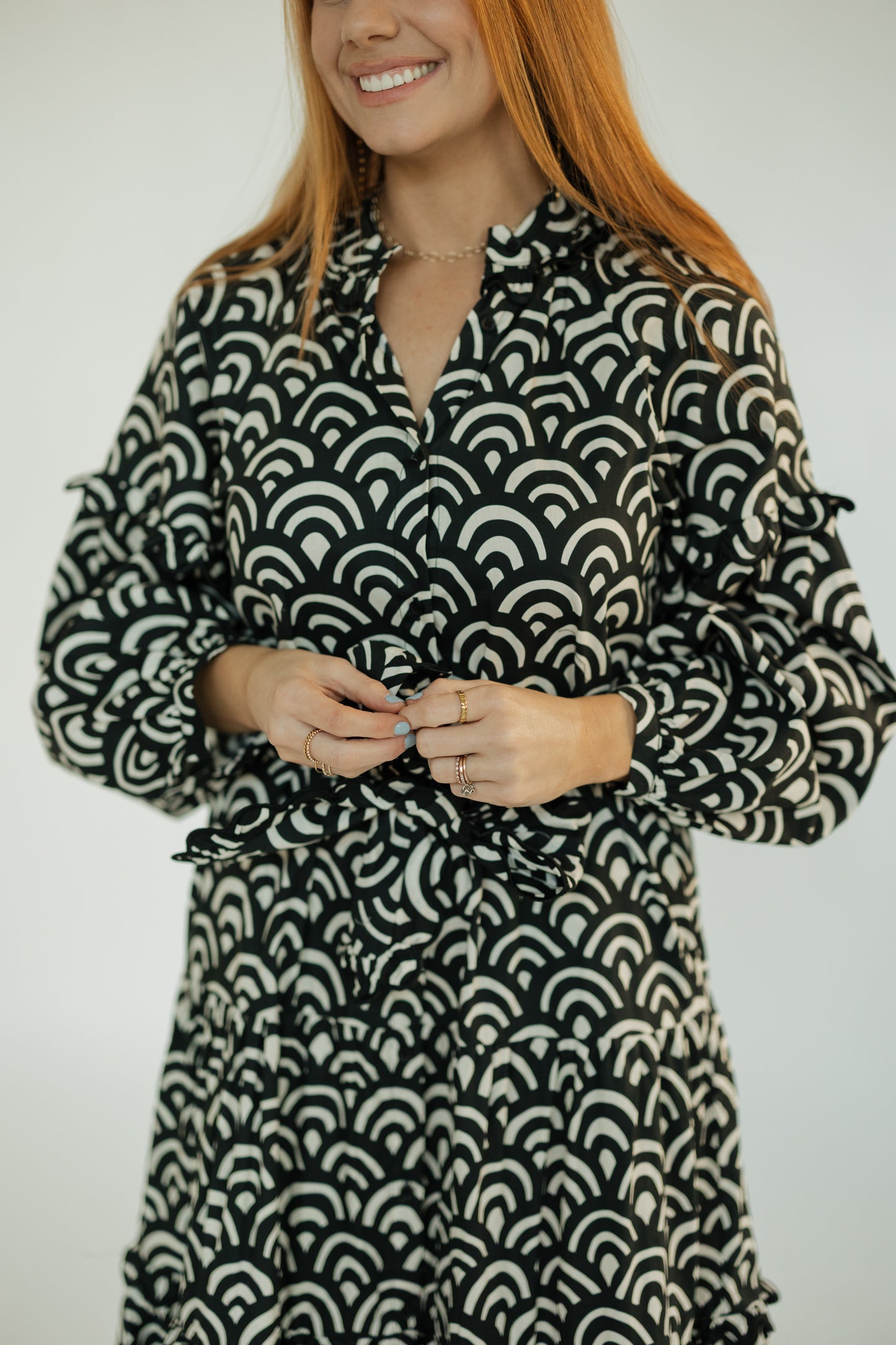 Trana Midnight Fan Maxi Dress