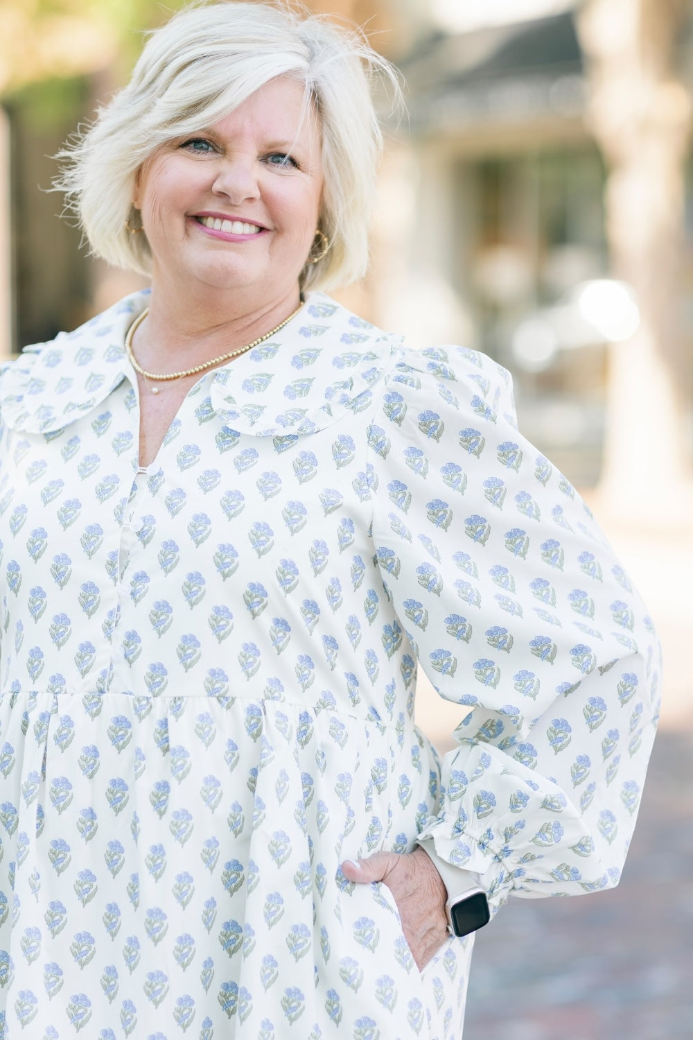 Cindy Floral Collar Midi Dress (S-3XL)