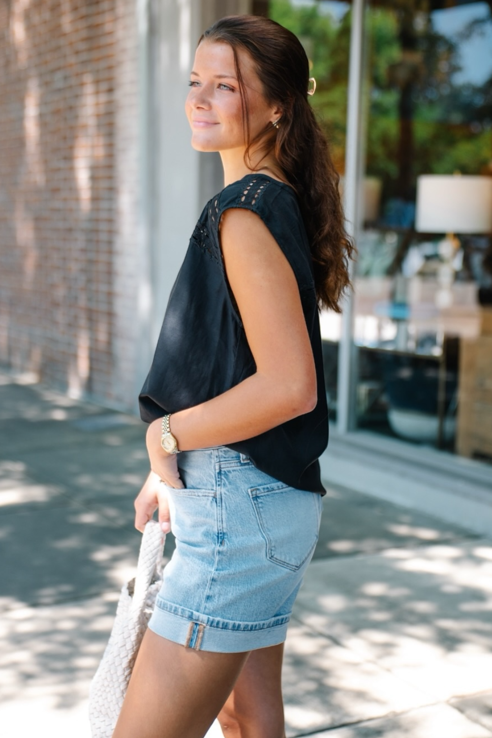 Dani Black Sleeveless Lace Detail Top (XS-XL)