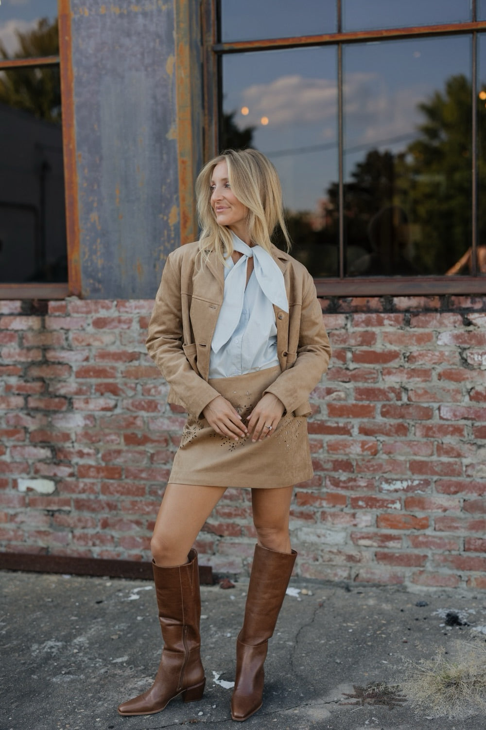 Presley Tan Suede Jacket