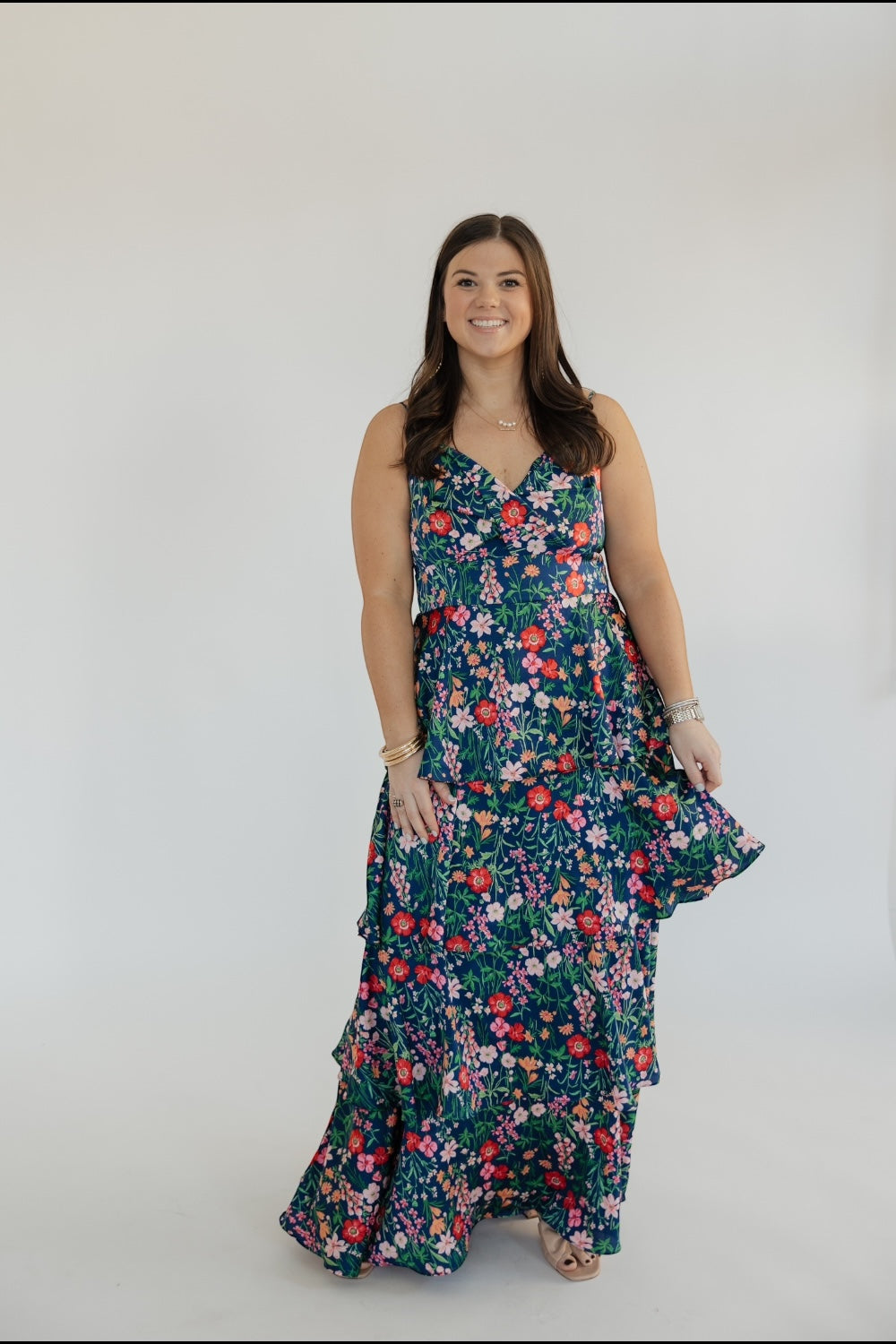 Cindy Floral Tiered Maxi Dress