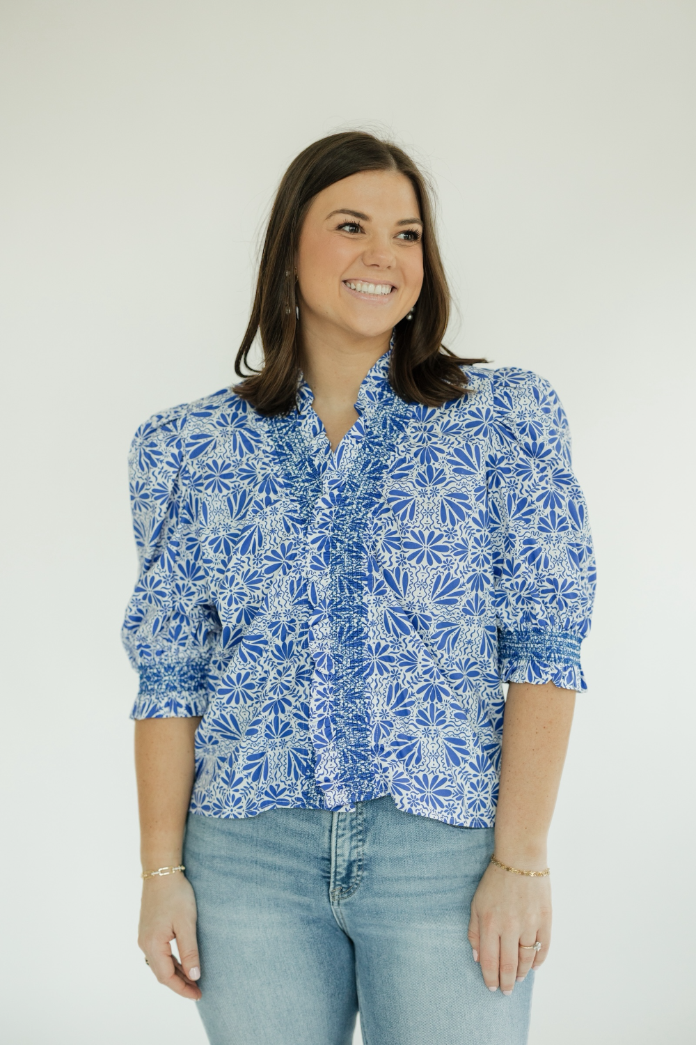 Arabella Ceramic Bloom Short Sleeve Top