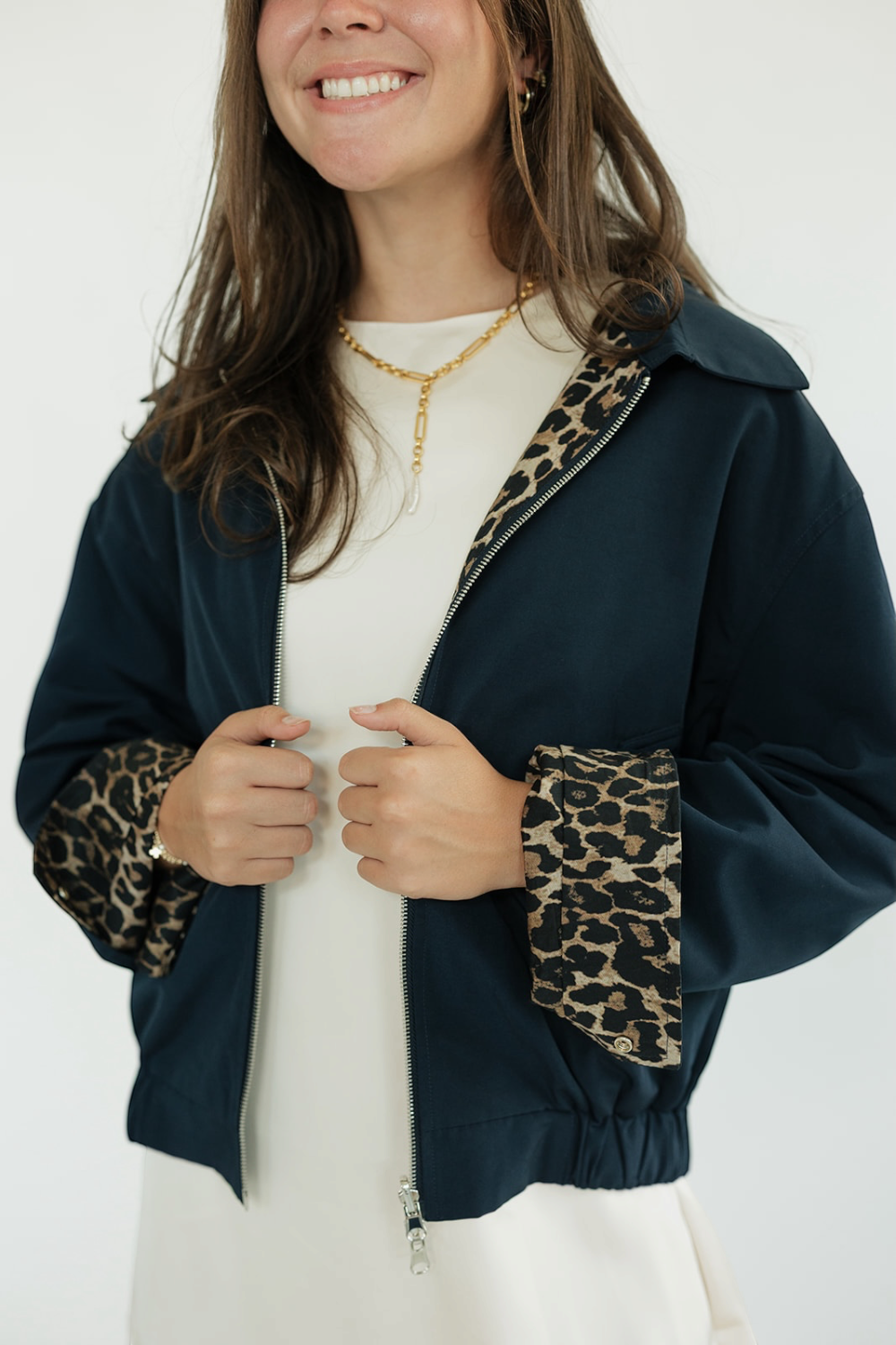Scout Navy Zipper Bomber Jacket