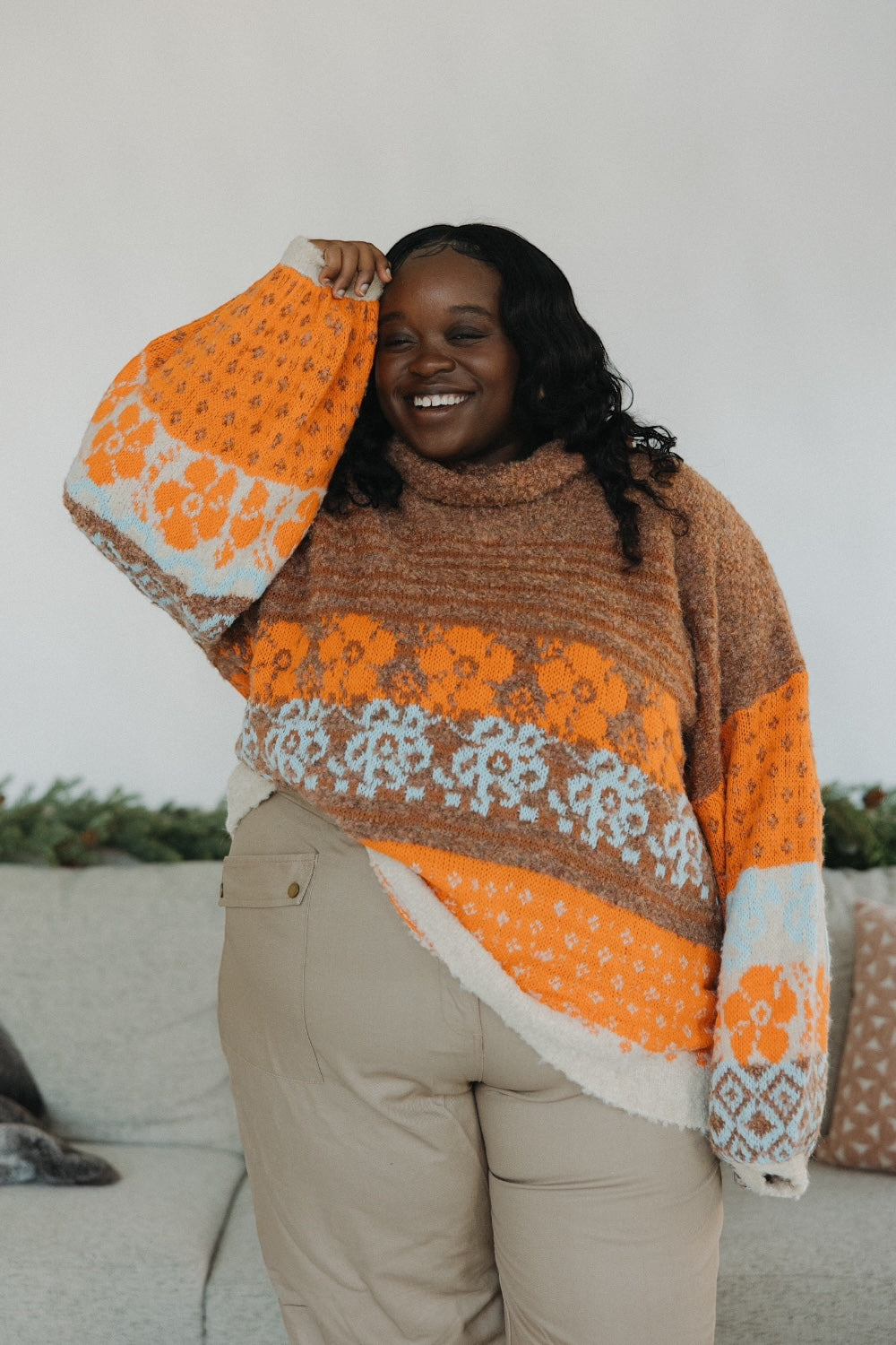 Terra Turtle Neck Fuzzy Sweater (S-3XL)