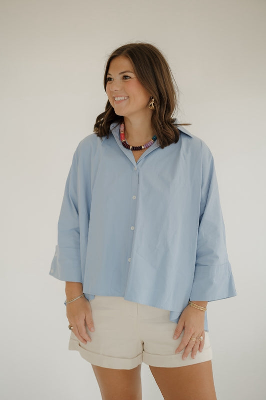 Bonnie Blue Button Down Top