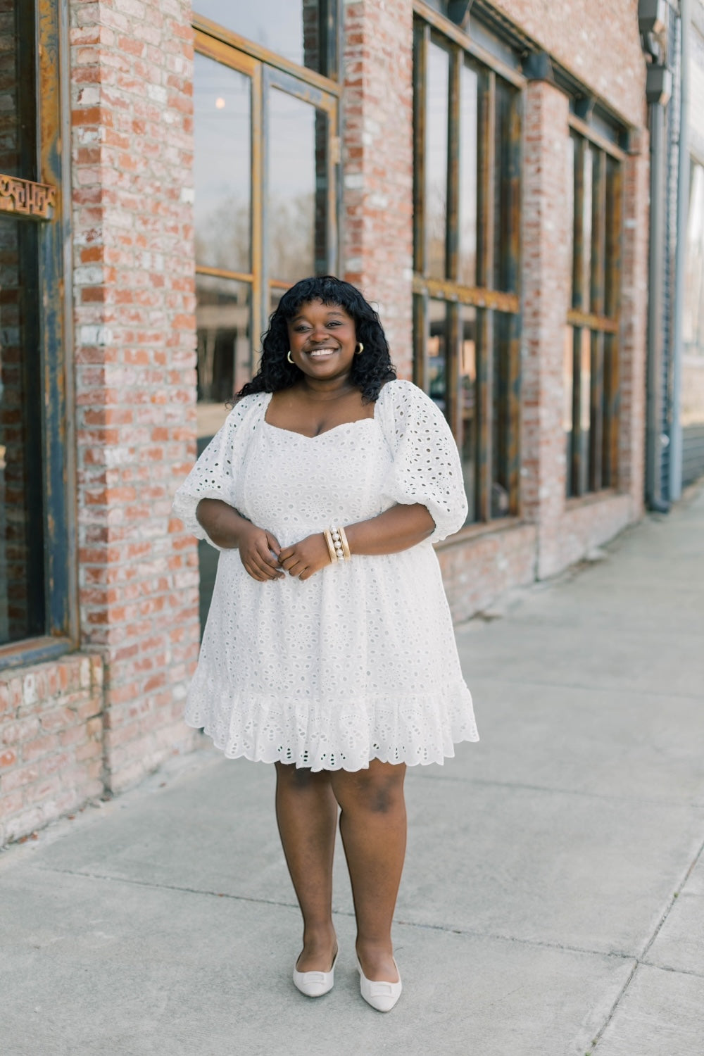 Sophy Eyelet Sweetheart Mini Dress