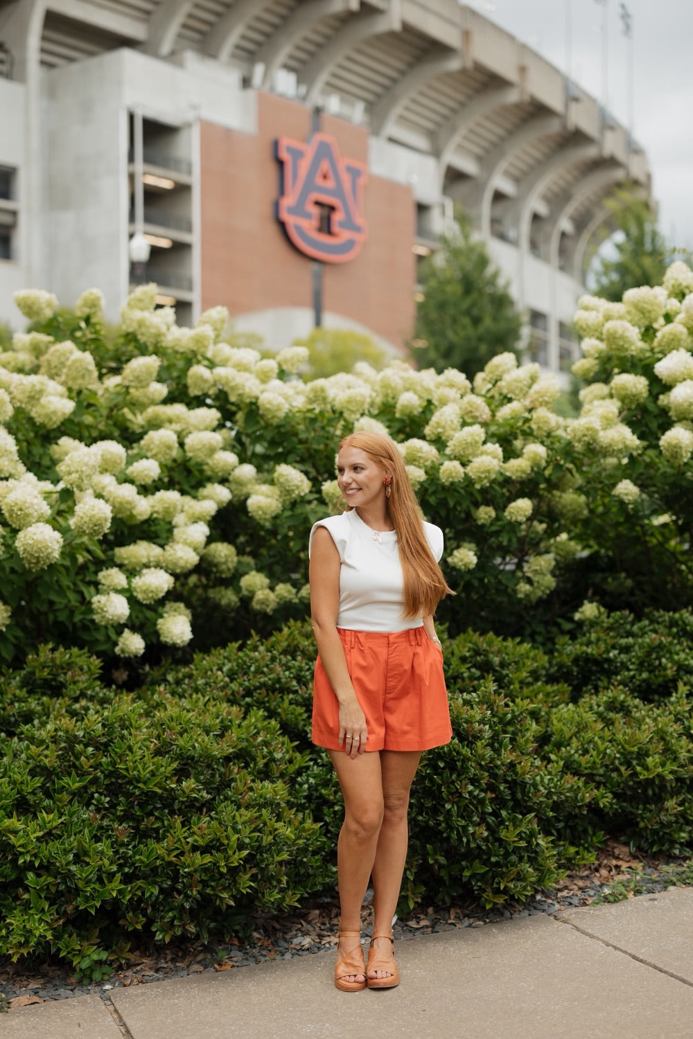 Burnt Orange High Waist Shorts
